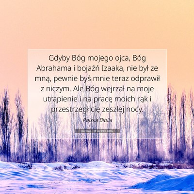Picture 07 - Rodzaju 31:42 POLUBG - Gdyby Bóg mojego ojca, Bóg Abrahama i bojaźń - Bible Verse Picture