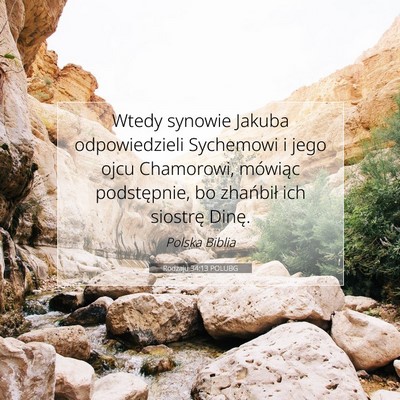Picture 07 - Rodzaju 34:13 POLUBG - Wtedy synowie Jakuba odpowiedzieli Sychemowi i - Bible Verse Picture
