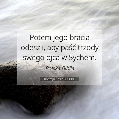 Picture 07 - Rodzaju 37:12 POLUBG - Potem jego bracia odeszli, aby paść trzody - Bible Verse Picture