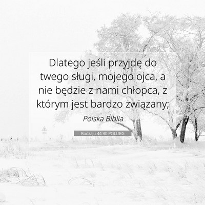 Picture 07 - Rodzaju 44:30 POLUBG - Dlatego jeśli przyjdę do twego sługi, mojego - Bible Verse Picture