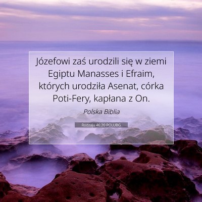 Picture 07 - Rodzaju 46:20 POLUBG - Józefowi zaś urodzili się w ziemi Egiptu - Bible Verse Picture