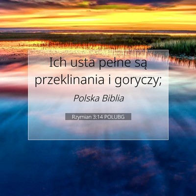Picture 07 - Rzymian 3:14 POLUBG - Ich usta pełne są przeklinania i - Bible Verse Picture