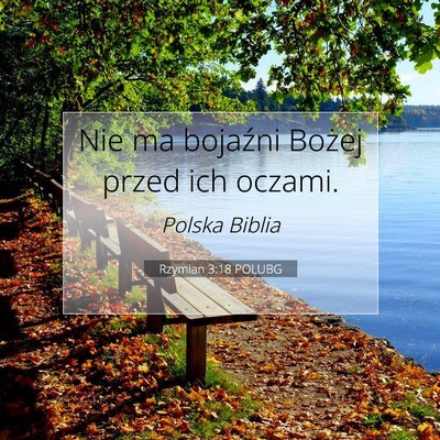 Picture 07 - Rzymian 3:18 POLUBG - Nie ma bojaźni Bożej przed ich - Bible Verse Picture
