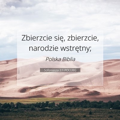 Picture 07 - Sofoniasza 2:1 POLUBG - Zbierzcie się, zbierzcie, narodzie - Bible Verse Picture