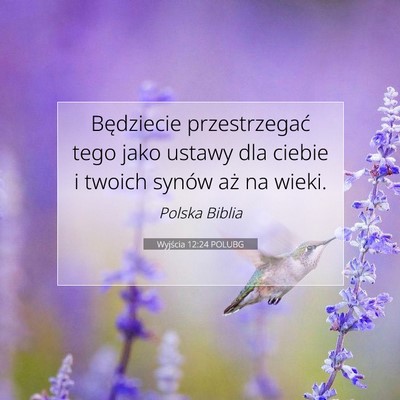 Picture 07 - Wyjścia 12:24 POLUBG - Będziecie przestrzegać tego jako ustawy dla - Bible Verse Picture