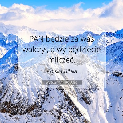 Picture 07 - Wyjścia 14:14 POLUBG - PAN będzie za was walczył, a wy będziecie - Bible Verse Picture