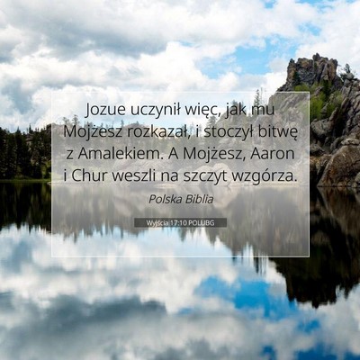 Picture 07 - Wyjścia 17:10 POLUBG - Jozue uczynił więc, jak mu Mojżesz rozkazał, - Bible Verse Picture