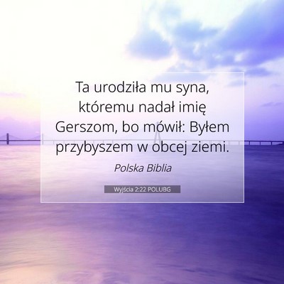 Picture 07 - Wyjścia 2:22 POLUBG - Ta urodziła mu syna, któremu nadał imię - Bible Verse Picture