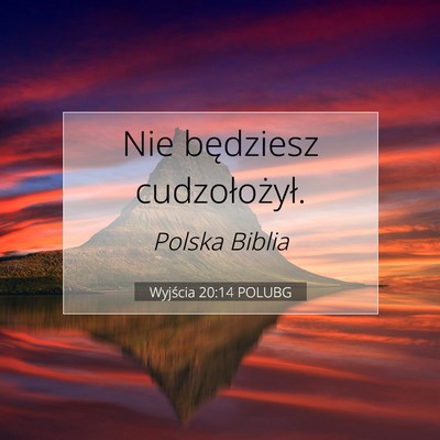 Picture 07 - Wyjścia 20:14 POLUBG - Nie będziesz - Bible Verse Picture