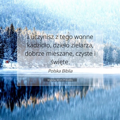 Picture 07 - Wyjścia 30:35 POLUBG - I uczynisz z tego wonne kadzidło, dzieło - Bible Verse Picture