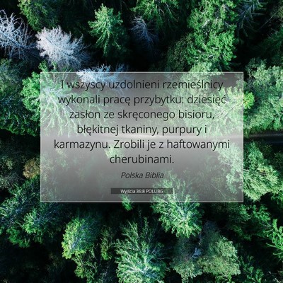 Picture 07 - Wyjścia 36:8 POLUBG - I wszyscy uzdolnieni rzemieślnicy wykonali - Bible Verse Picture