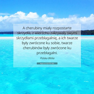 Picture 07 - Wyjścia 37:9 POLUBG - A cherubiny miały rozpostarte skrzydła, z - Bible Verse Picture