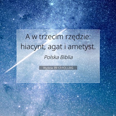 Picture 07 - Wyjścia 39:12 POLUBG - A w trzecim rzędzie: hiacynt, agat i - Bible Verse Picture