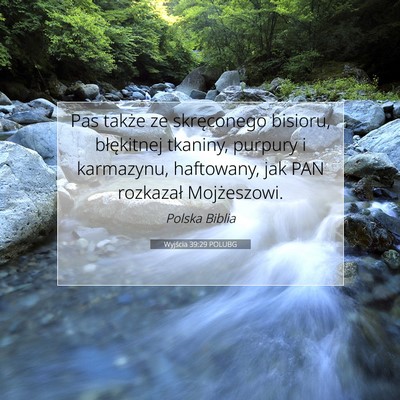 Picture 07 - Wyjścia 39:29 POLUBG - Pas także ze skręconego bisioru, błękitnej - Bible Verse Picture