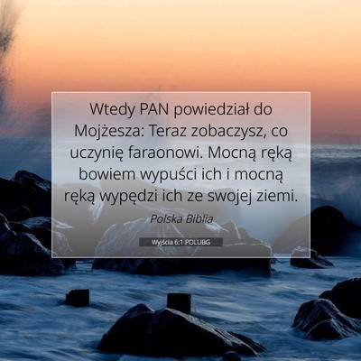 Picture 07 - Wyjścia 6:1 POLUBG - Wtedy PAN powiedział do Mojżesza: Teraz - Bible Verse Picture