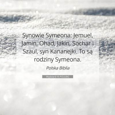 Picture 07 - Wyjścia 6:15 POLUBG - Synowie Symeona: Jemuel, Jamin, Ohad, Jakin, - Bible Verse Picture