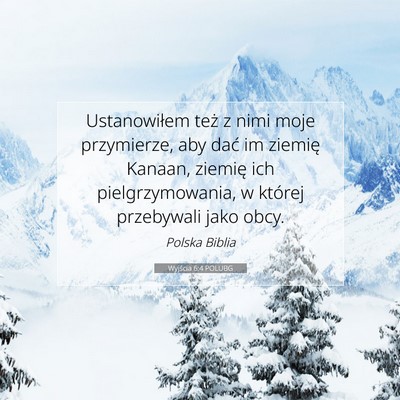 Picture 07 - Wyjścia 6:4 POLUBG - Ustanowiłem też z nimi moje przymierze, aby - Bible Verse Picture