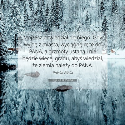 Picture 07 - Wyjścia 9:29 POLUBG - Mojżesz powiedział do niego: Gdy wyjdę z - Bible Verse Picture