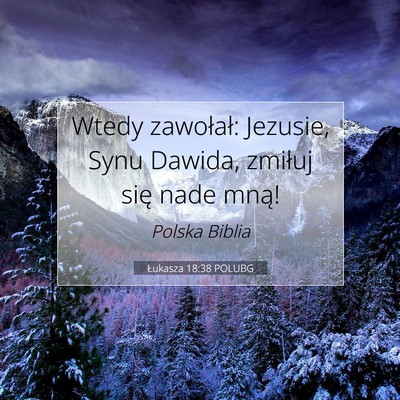 Picture 07 - Łukasza 18:38 POLUBG - Wtedy zawołał: Jezusie, Synu Dawida, zmiłuj - Bible Verse Picture