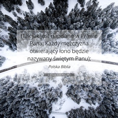 Picture 07 - Łukasza 2:23 POLUBG - (Tak jak jest napisane w Prawie Pana: Każdy - Bible Verse Picture