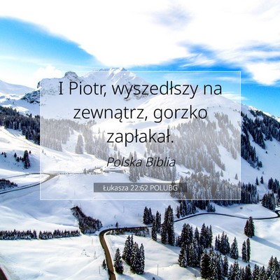 Picture 07 - Łukasza 22:62 POLUBG - I Piotr, wyszedłszy na zewnątrz, gorzko - Bible Verse Picture
