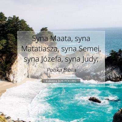 Picture 07 - Łukasza 3:26 POLUBG - Syna Maata, syna Matatiasza, syna Semei, syna - Bible Verse Picture