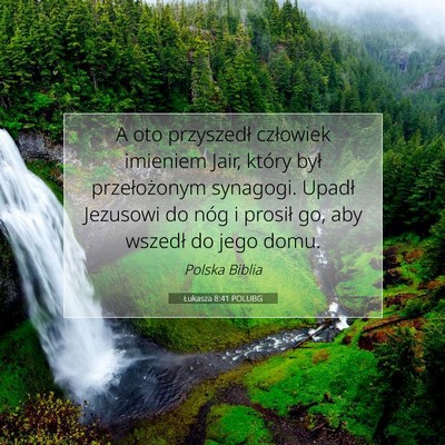 Picture 07 - Łukasza 8:41 POLUBG - A oto przyszedł człowiek imieniem Jair, który - Bible Verse Picture