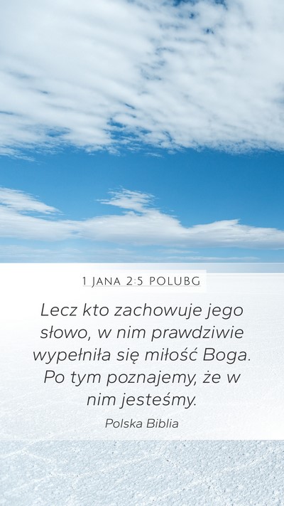 1 Jana 2:5 POLUBG Bible Verse Image