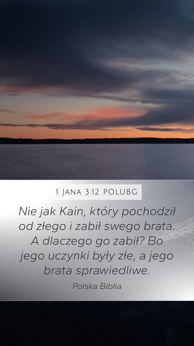 1 Jana 3:12 POLUBG Bible Verse Image