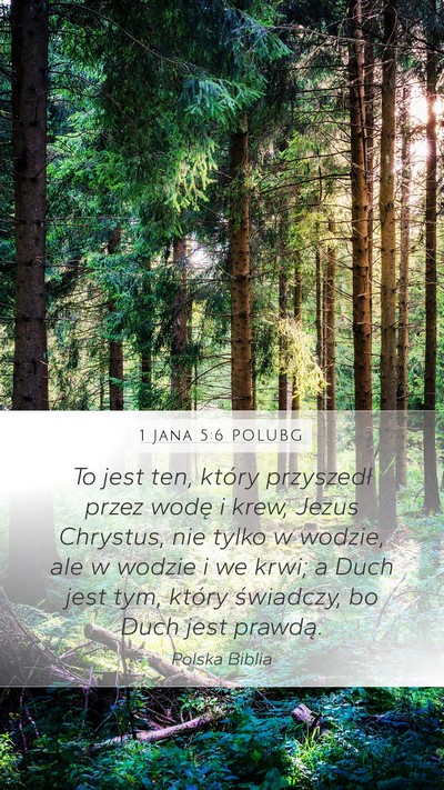 1 Jana 5:6 POLUBG Bible Verse Image