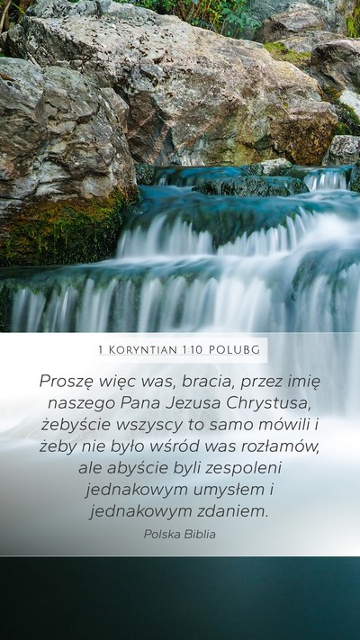 1 Koryntian 1:10 POLUBG Bible Verse Image