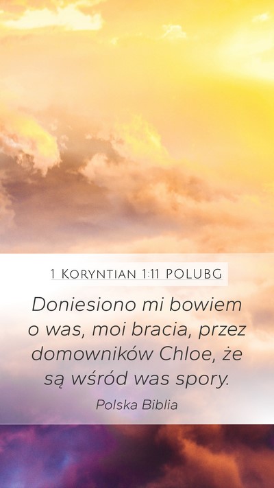 1 Koryntian 1:11 POLUBG Bible Verse Image