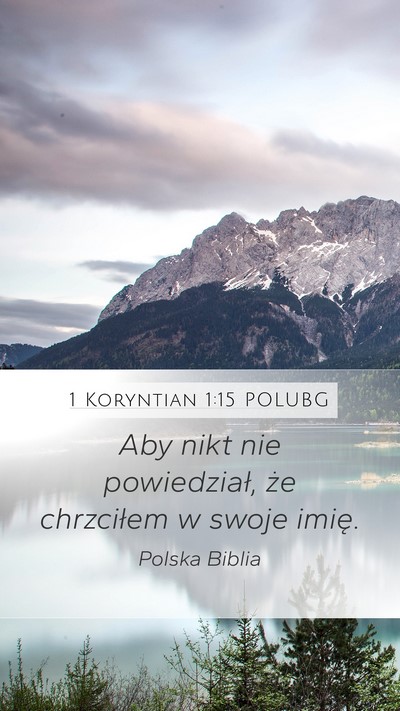 1 Koryntian 1:15 POLUBG Bible Verse Image