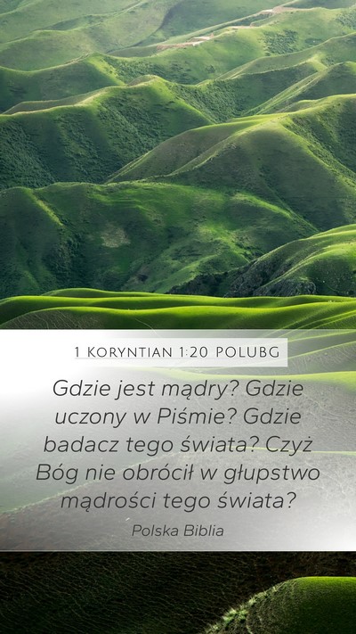 1 Koryntian 1:20 POLUBG Bible Verse Image