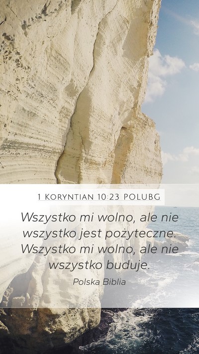 1 Koryntian 10:23 POLUBG Bible Verse Image