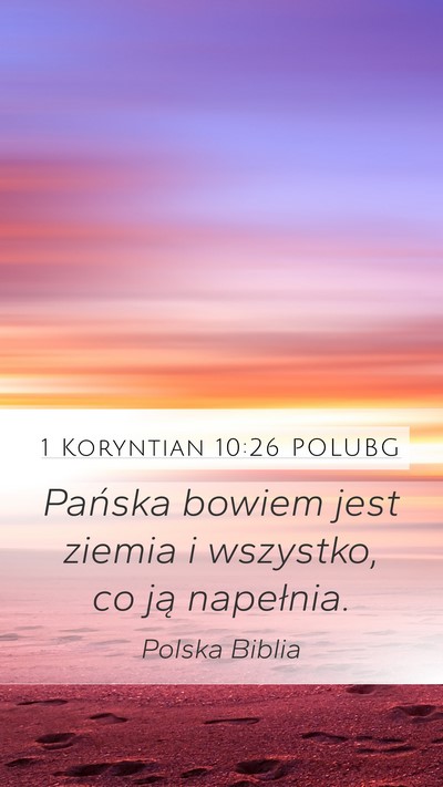 1 Koryntian 10:26 POLUBG Bible Verse Image