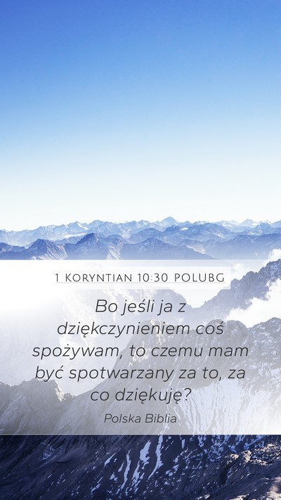 1 Koryntian 10:30 POLUBG Bible Verse Image