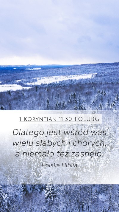 1 Koryntian 11:30 POLUBG Bible Verse Image