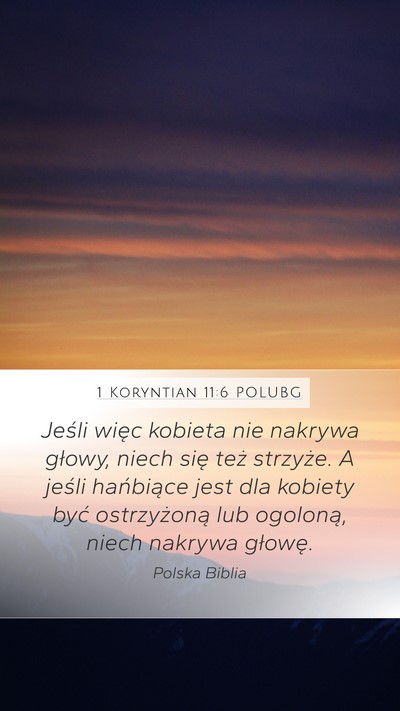 1 Koryntian 11:6 POLUBG Bible Verse Image