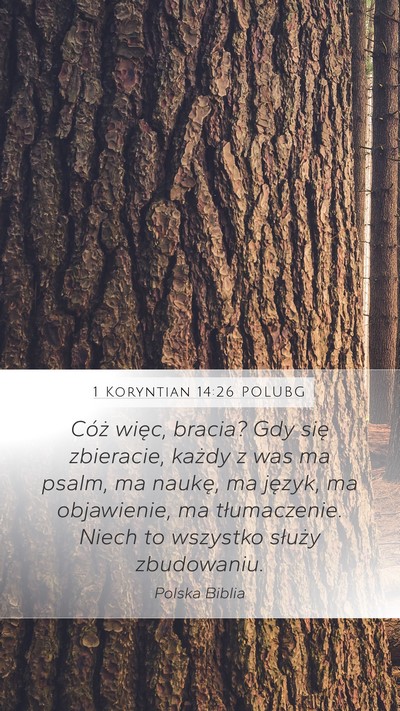 1 Koryntian 14:26 POLUBG Bible Verse Image