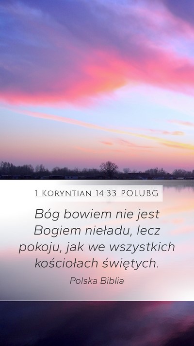 1 Koryntian 14:33 POLUBG Bible Verse Image