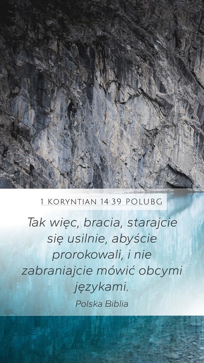 1 Koryntian 14:39 POLUBG Bible Verse Image