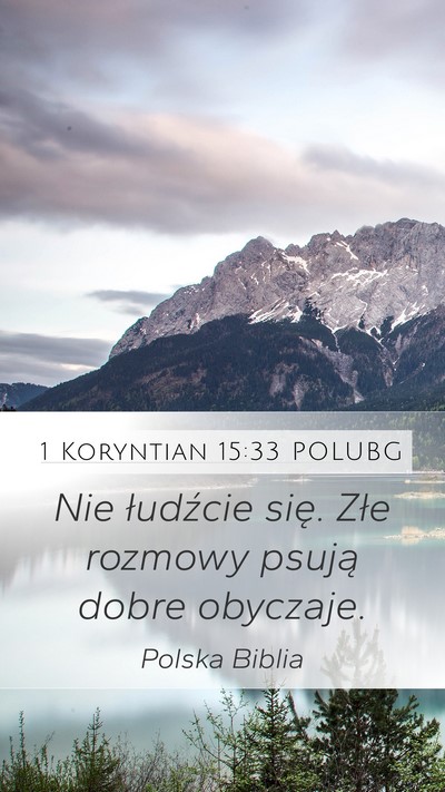 1 Koryntian 15:33 POLUBG Bible Verse Image