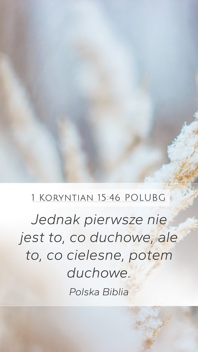 1 Koryntian 15:46 POLUBG Bible Verse Image