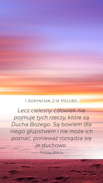 1 Koryntian 2:14 POLUBG Bible Verse Image