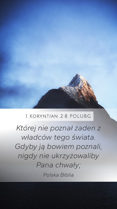 1 Koryntian 2:8 POLUBG Bible Verse Image