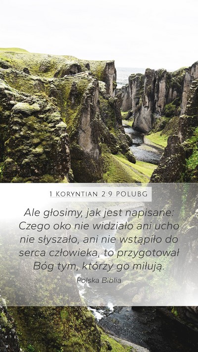 1 Koryntian 2:9 POLUBG Bible Verse Image