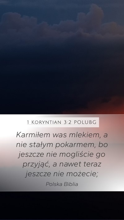 1 Koryntian 3:2 POLUBG Bible Verse Image