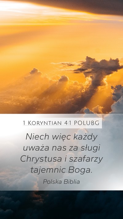 1 Koryntian 4:1 POLUBG Bible Verse Image