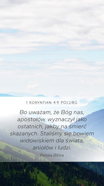 1 Koryntian 4:9 POLUBG Bible Verse Image